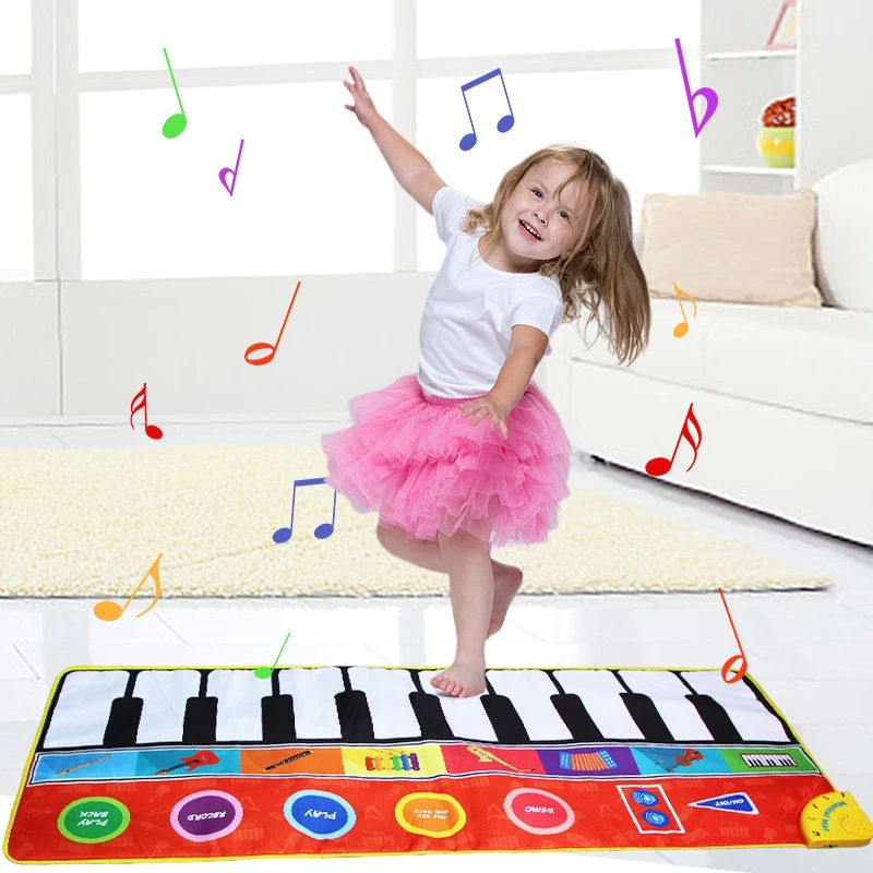 

148x60cm Music Piano Carpets Press Play Mat Instruments Musical Piano Play Mat Educational Toys for Kids
