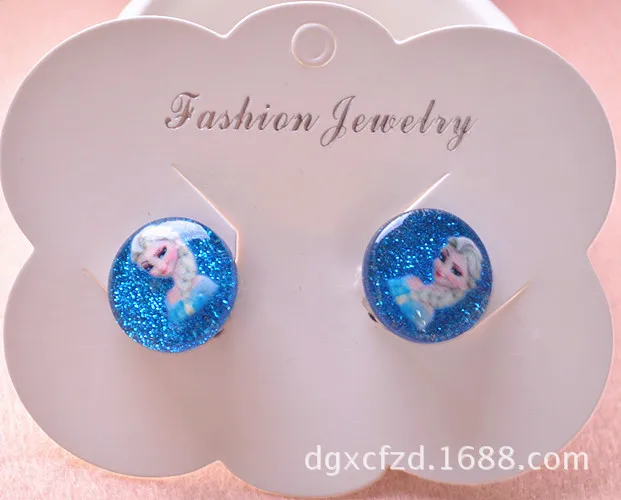 2 шт. диснеевских мультфильмов Холодное сердце Детские Клип серьги не проколотых