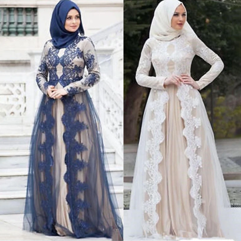 Дубай Арабский Кафтан Исламские мусульманские Вечерние платья abaya с длинными рукавами марлевые вышитые Вечерние платья Vestido Cocktail