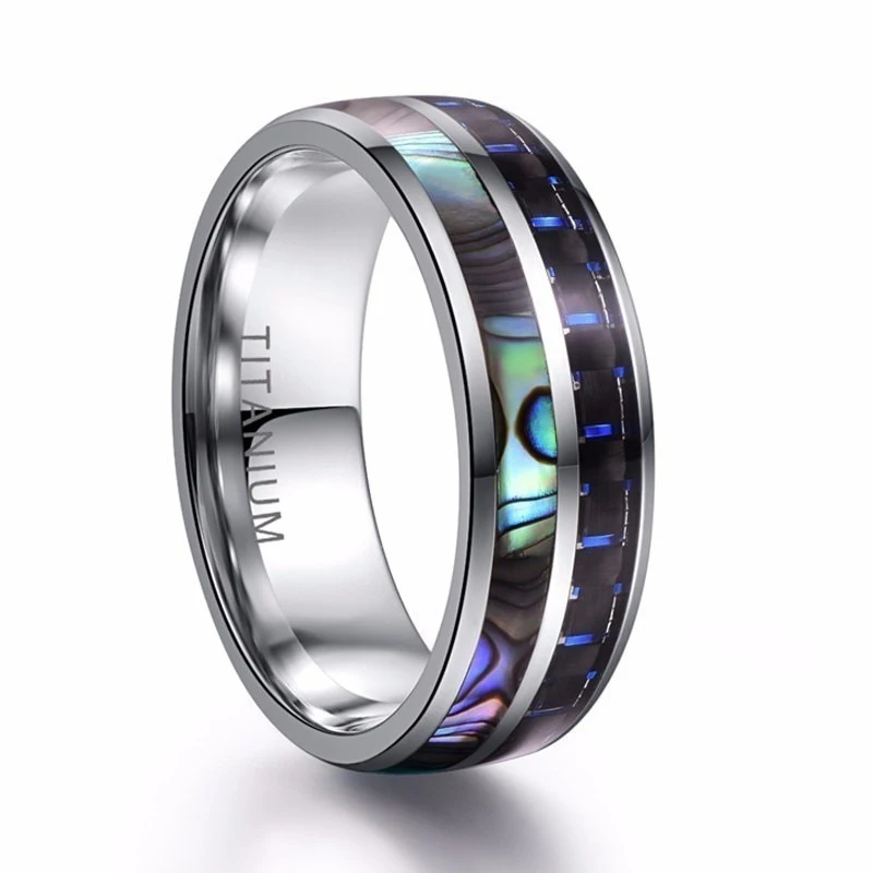 4 Styles New Titanium Men Rings Hiphop Colcorful Shell Pattern Steel Male Ring Jewelry Gift Size 6-13 | Украшения и аксессуары