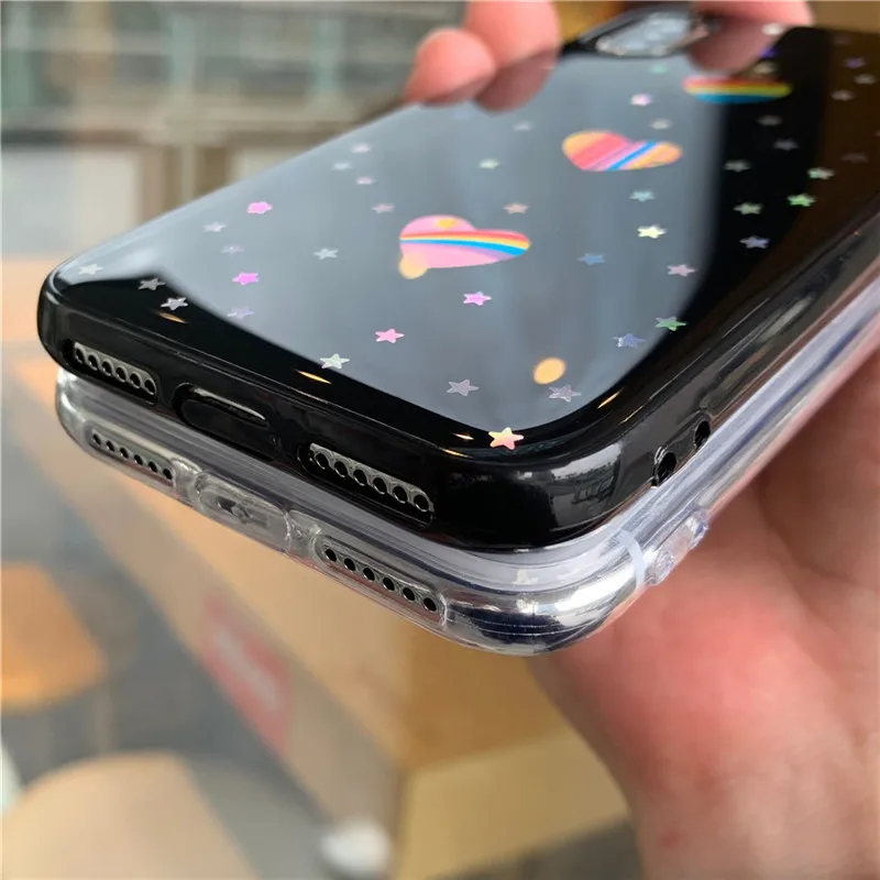 Для Xiaomi Mi Note 10 Pro Чехол радужной расцветки с узором из сердечек костюм чехол для