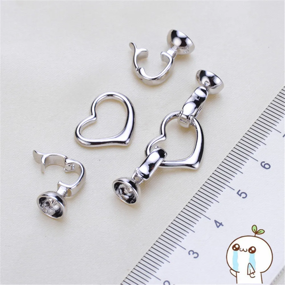 Серебрянные металлические застежки браслет крючки концевые разъемы застежка