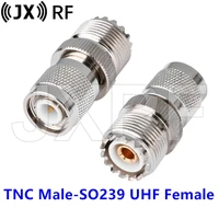 2pcs tnc male plug to uhf female jack so 239 straight rf connector adapter