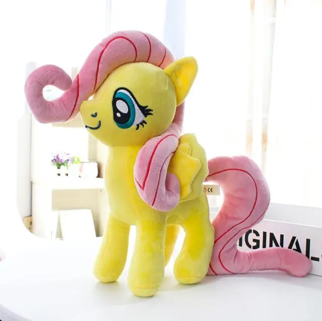 

Anime Unicorn Fluttershy Peluche Brinquedos Cartoon Figure Yellow Horse Plush Doll PP Cotton Stuffed Animals Kids Toys 30CM