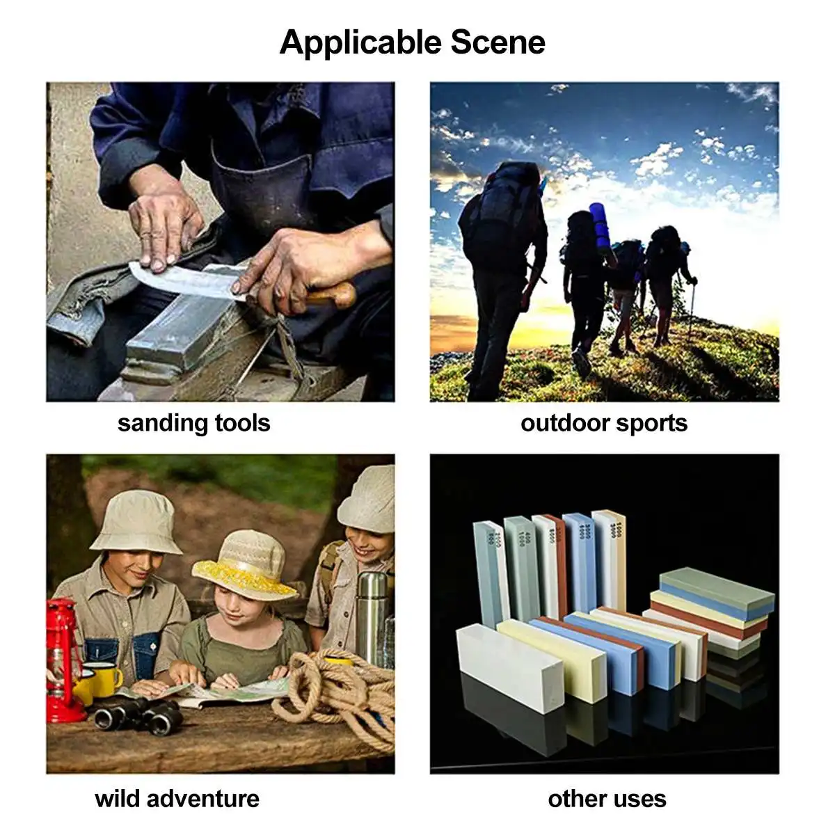 

3000/8000 4000/1000 Grit Sharpening knife Sharpener Dual Whetstone Sharpener Sharpening Stone WIth rubber and wood base