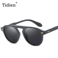 tidien polarized round sunglasses vintage men fashion driving retro brand designer black sun glasses high quality 92106 driving