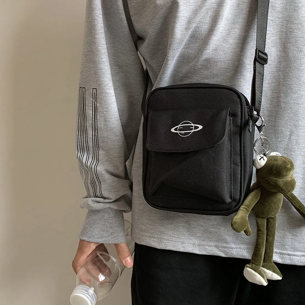 #35 сумка через плечо Женская полотняная внутри которой узор в виде космоса