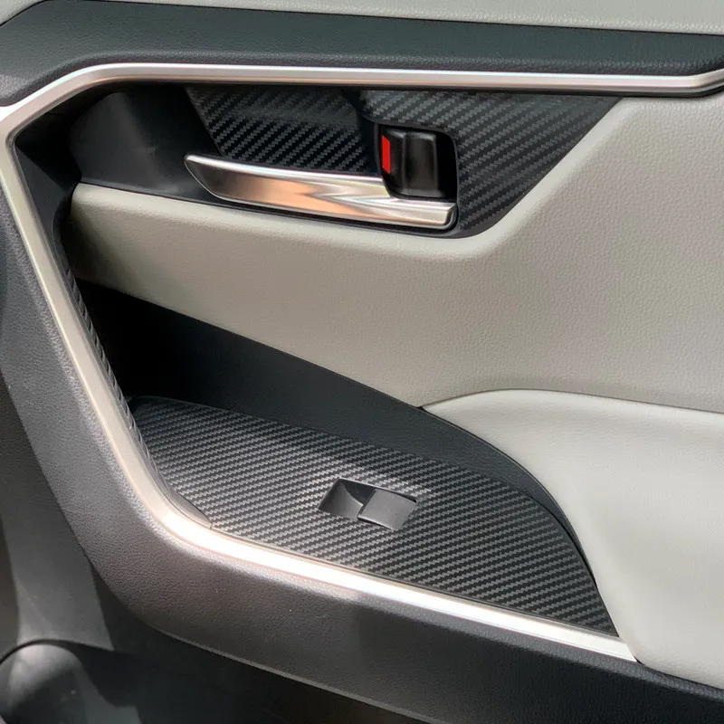 Автомобильная виниловая 3D 4D пленка для Toyota RAV4 интерьера из углеродного волокна в