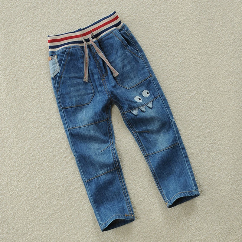 Детские джинсы на весну-осень джинсовые штаны для маленьких мальчиков
