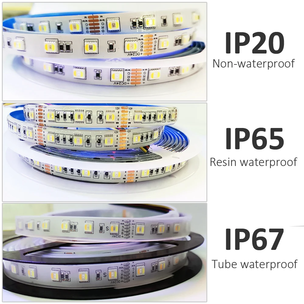 RGBWW LED Strip 12V Ribbon 24V DC SMD 5050 5M 5in1 IP65 Waterproof Flexible RGB Tape CCT RGBW RGBCCT Lights for Room | Освещение