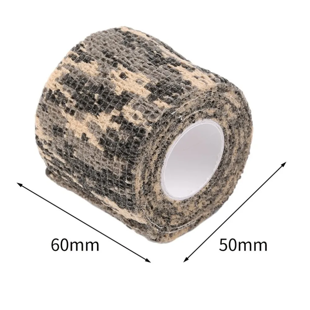 

Hot Sale 5cmx5m Self-adhesive Army Camo Outdoor Hunting Shooting Tool Camouflage Stealth Tape Waterproof Wrap Durable
