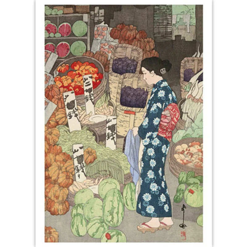 Художественная открытка: японская живопись и ветер ukiyo-e/пейзаж живопись креативная открытка на день рождения/Пейзаж Открытка