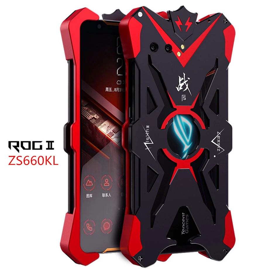 ZIMON для ASUS ROG Phone 2 Чехол теплоотвода с вырезами задняя крышка металлический чехол