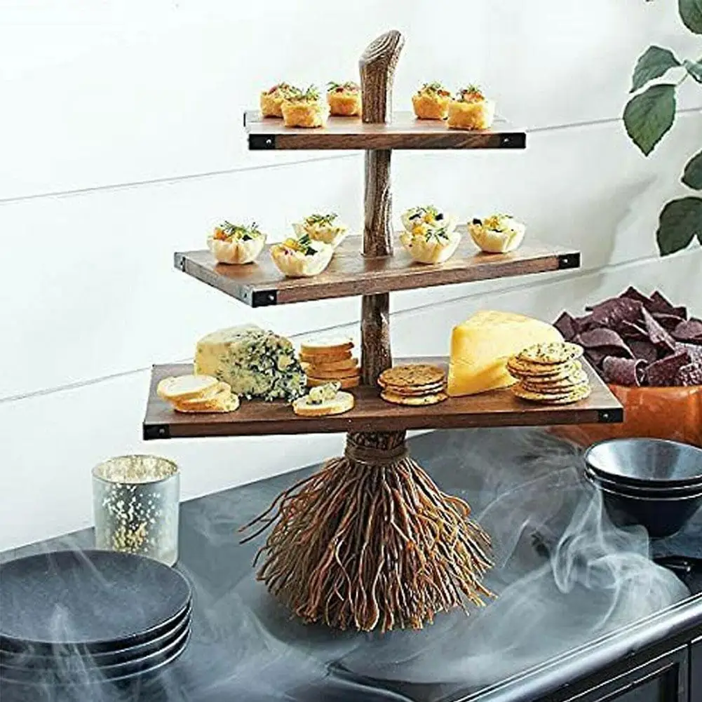 Halloween Pumpkin Snack Plates Rack Witch Bowl Cake Stand Dessert Fruit Dishes Party Buffet Display Tray For Food Serving | Дом и сад