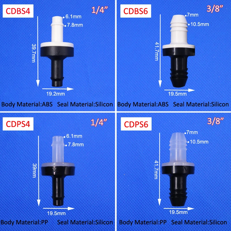 Рисунок 3 - Односторонний клапан 4/6/8/10 мм
