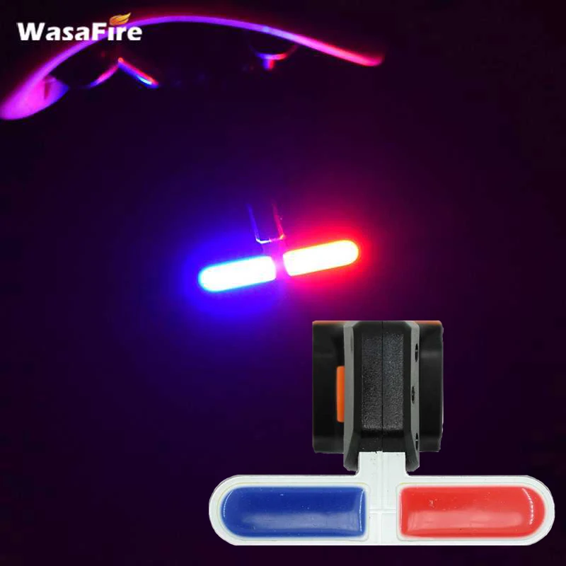 USB Перезаряжаемый велосипедный задний светильник фонарь COB светодиодный задние