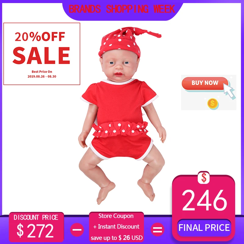 IVITA WG1514 46 см 2972 г Силиконовые Мягкие реалистичные bebe reborn baby doll похожие настоящие девушки закрытые глаза juguetes игрушки для детей