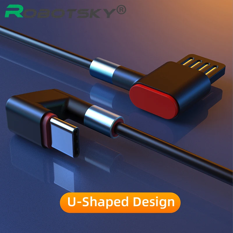 180 градусов USB Дата кабель с портом Micro Type c 2.4A Быстрый зарядный для передачи данных