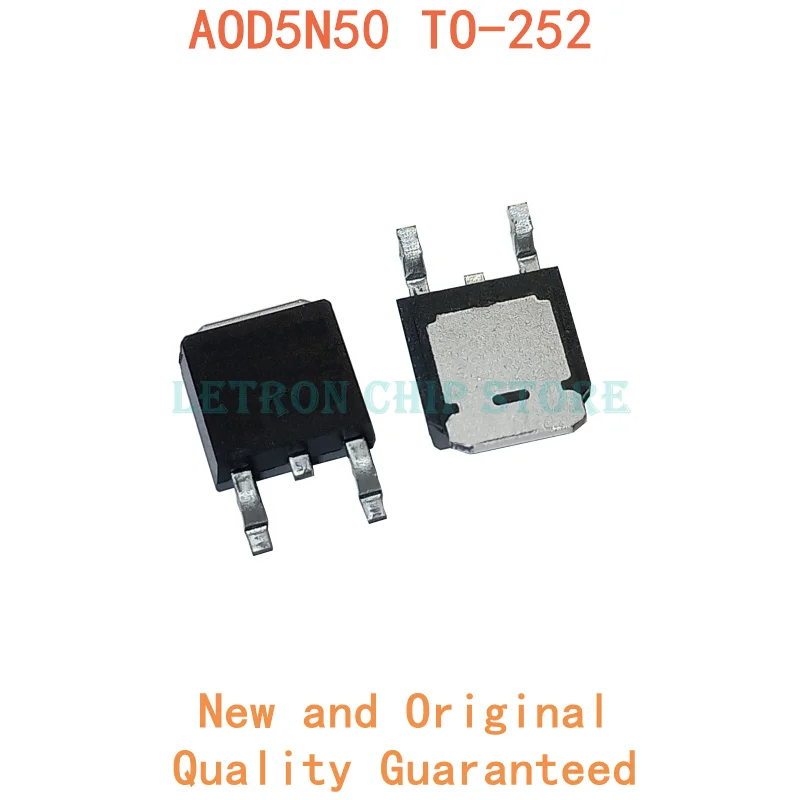 10 шт. AOD5N50 252 D5N50 TO252 MOSFET N CH 500V 5A оригинальные и новые IC|Транзисторы| |