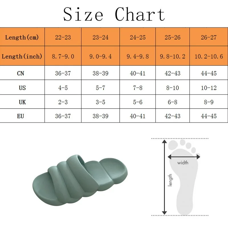 

Couple Home Soft Slippers Thick Sole Non-slip EVA Indoor Shoes Flat Slides Men Women Beach Ourdoor Light Flip Flops Plus Size 45