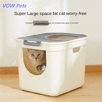 cat basin fully enclosed spill prevention trumpet to head two door sand leakage prevention smelly cat cat toilet articles