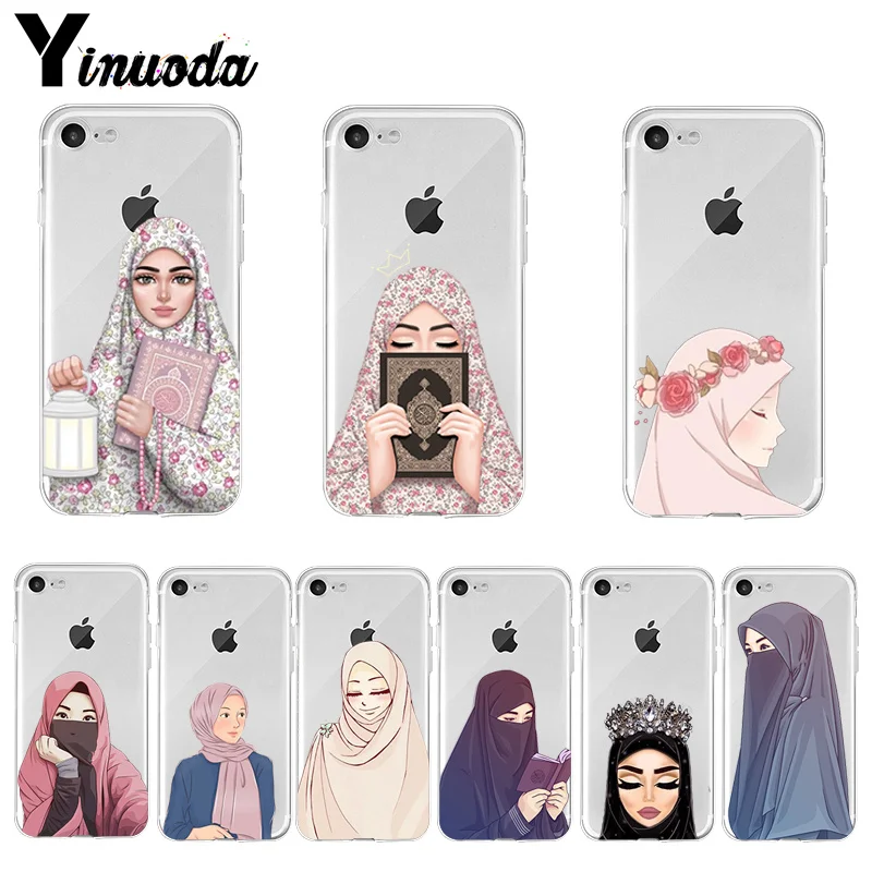 Yinuoda Мусульманский Исламский девушка глаза арабский хиджаб задние Чехлы для iPhone X