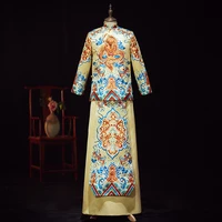 chinese ancient wedding dress groomsman traditional chinese wedding gown men bridegroom toast robe tang dragon costume