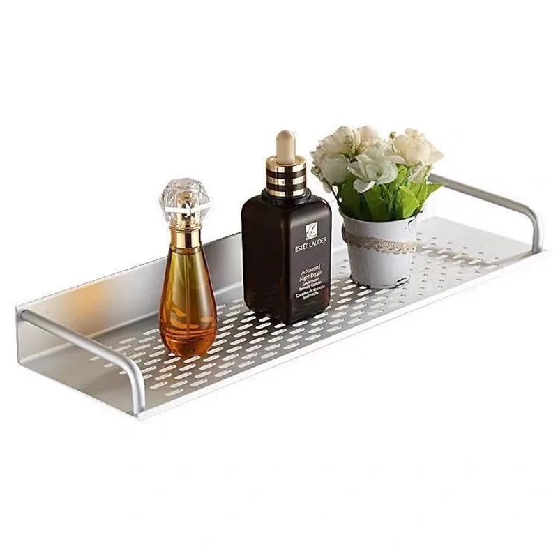 

Aluminum Shelf Wall Mounted Kitchen Bathroom Shelf Storage Rack Shampoo Shower Gel Holder Bathroom Accessories