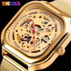 Часы SKMEI Мужские механические, кварцевые, водонепроницаемые, с ремешком из нержавеющей стали, 9184