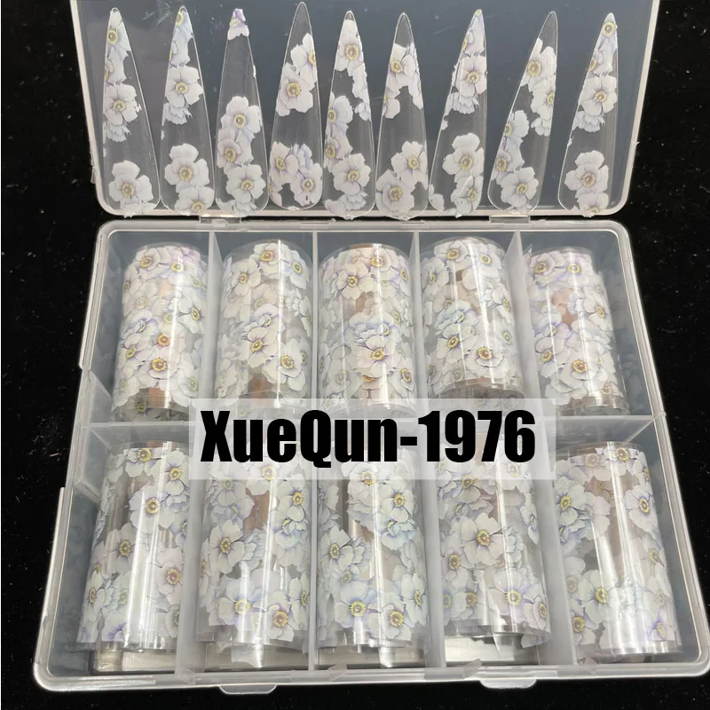 

XueQun 4*100cm Flower Designer Nail Foil
