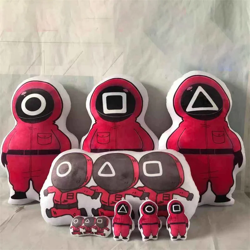 

Squid Game Anime Plush Stuffed Toys Cartoon Cosplay Plush Pillow Korea Tv Teleplay Plushie Soft Women Cute Christmas Gift Adult