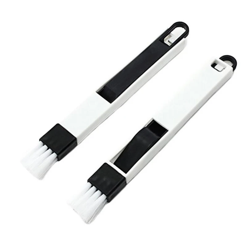 2pc Black Регулируемая щетка для пыли из микрофибры, растягивающаяся, удлиняющая, с пером, для удаления пыли, щетка для дома, кондиционер, для чистки мебели автомобиля - Цвет: 2pc Black