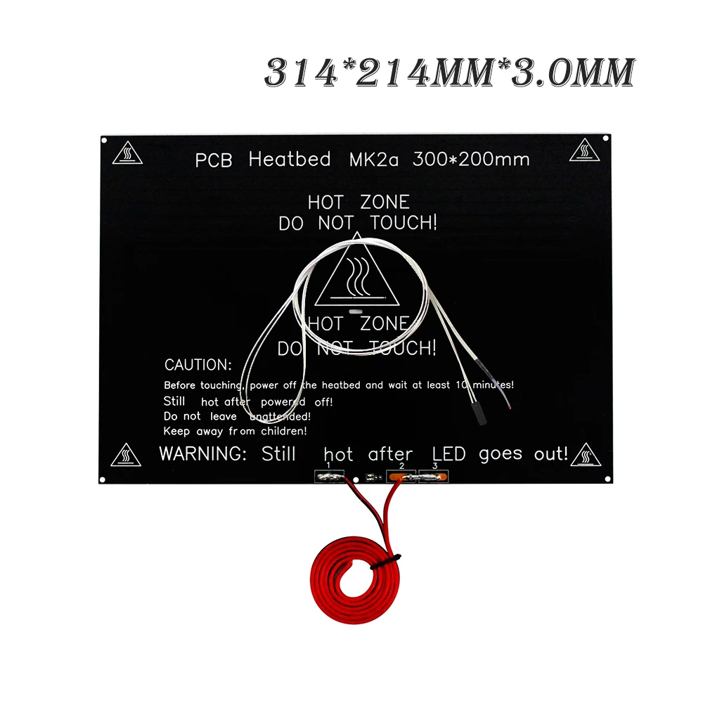 Алюминиевая грелка RepRap MK2A для 3D принтера 300*200*3 0 мм 12 В/24 В | Компьютеры и офис