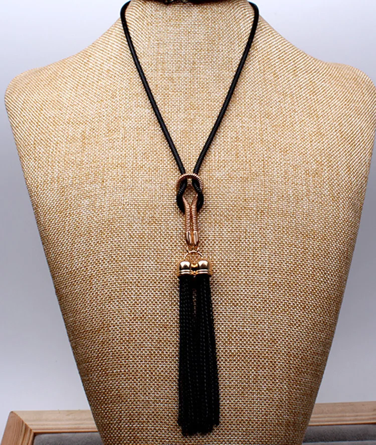 Новое поступление женское ожерелье с подвеской кисточкой длинное под заказ