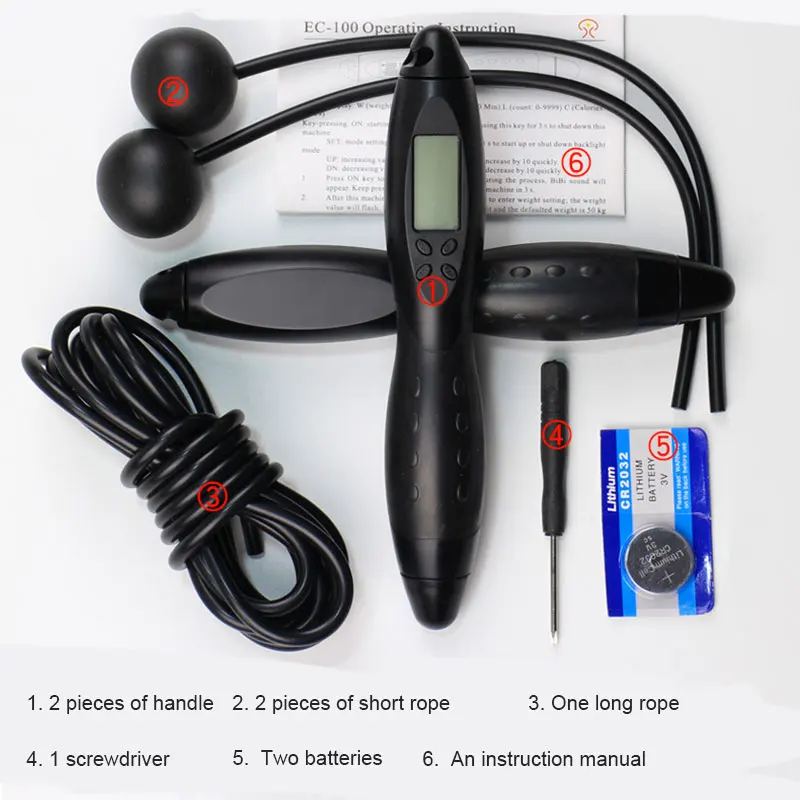 

Newly Digital Jump Rope Counting Timekeeping Jumping Rope Calorie Counter for Indoor and Outdoor Fitness FIF66