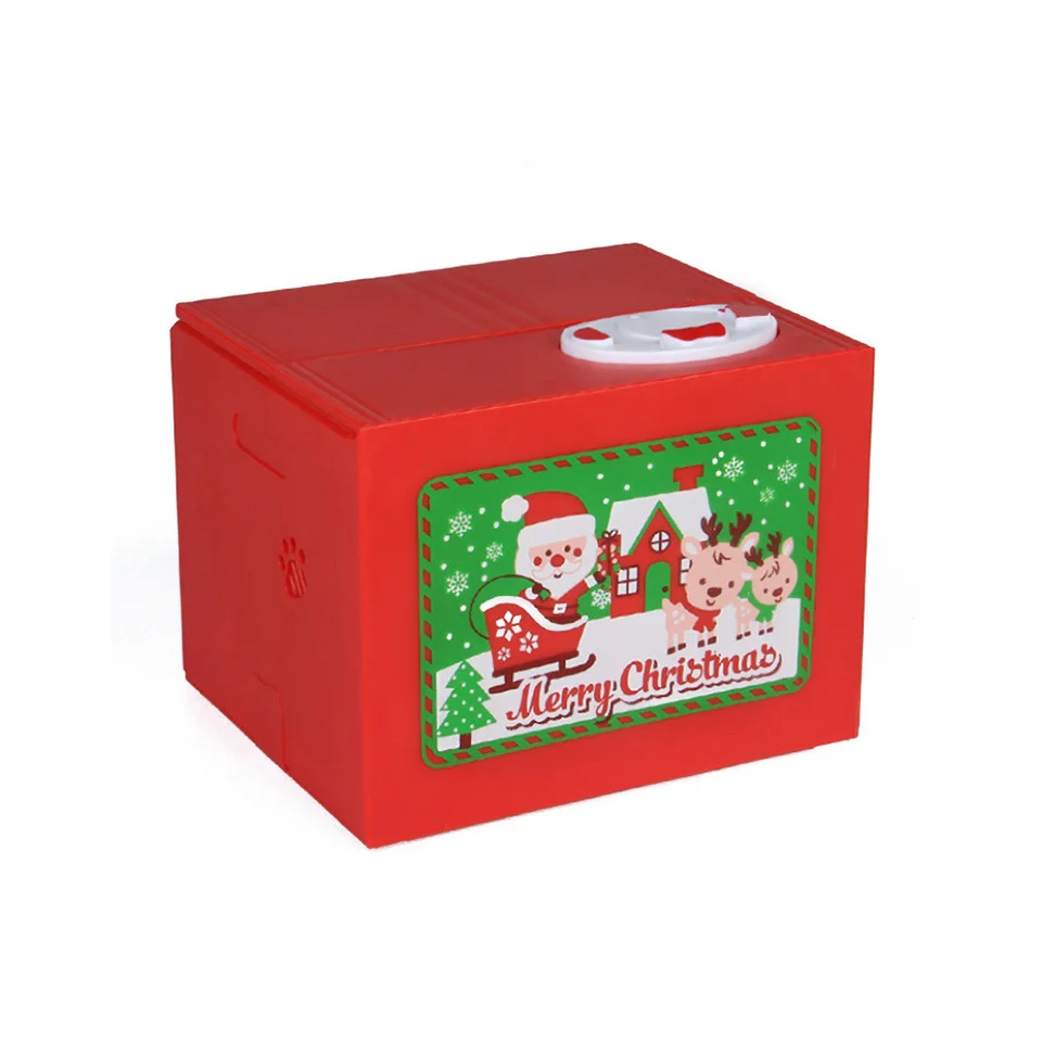 Счастливого Рождества копилка для денег Милая кража монета Санта Копилка-свинья