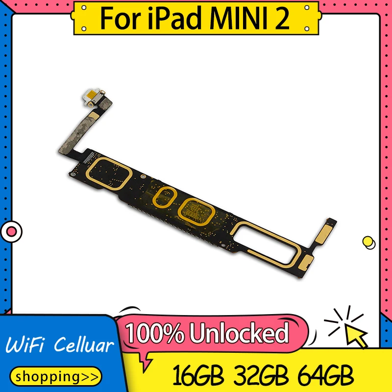 16 ГБ 32 64 разблокированная материнская плата для iPad Mini 2 WLAN сотовая версия A1489 A1490