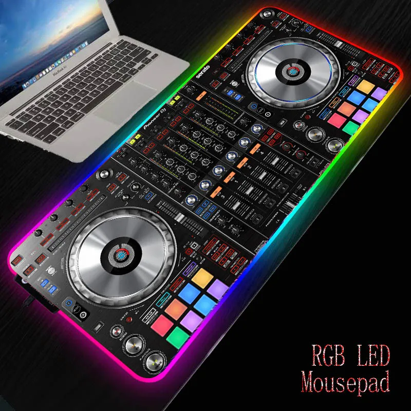 XGZ DJ ручным приводом светодиодный Gaming Keyboard RGB геймер большой коврик для мыши с
