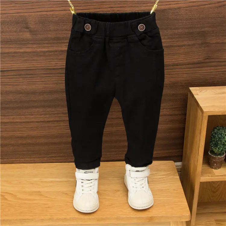 Штаны для мальчиков детская осенне-зимняя одежда однотонные детские штаны