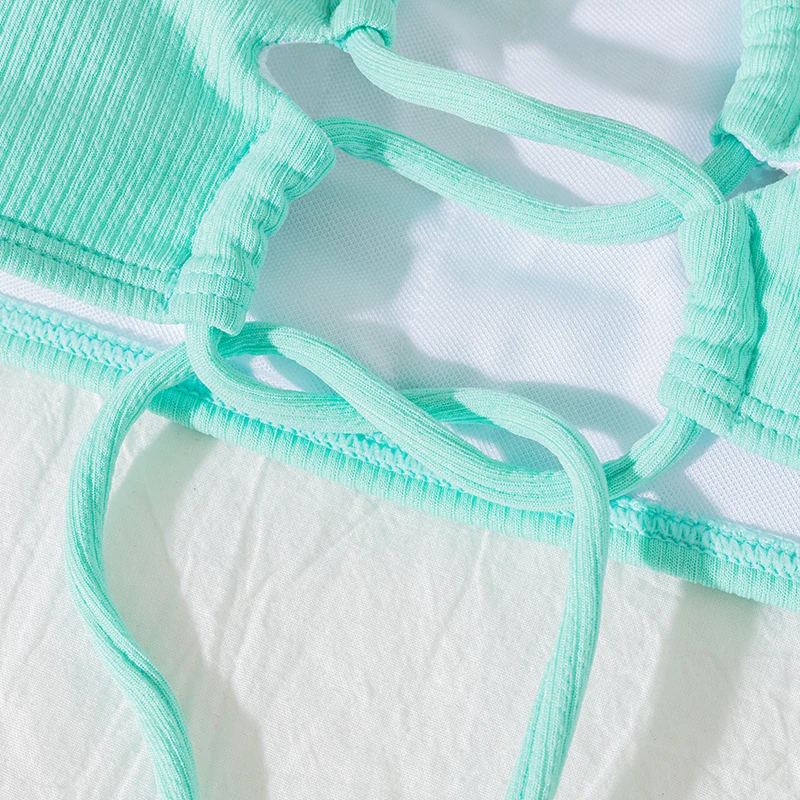 

New Bikini High Waist Strapless Sexy Bikini Women Swimwear Women Swimsuit Padded Bathing Suit Monokin Pure Color