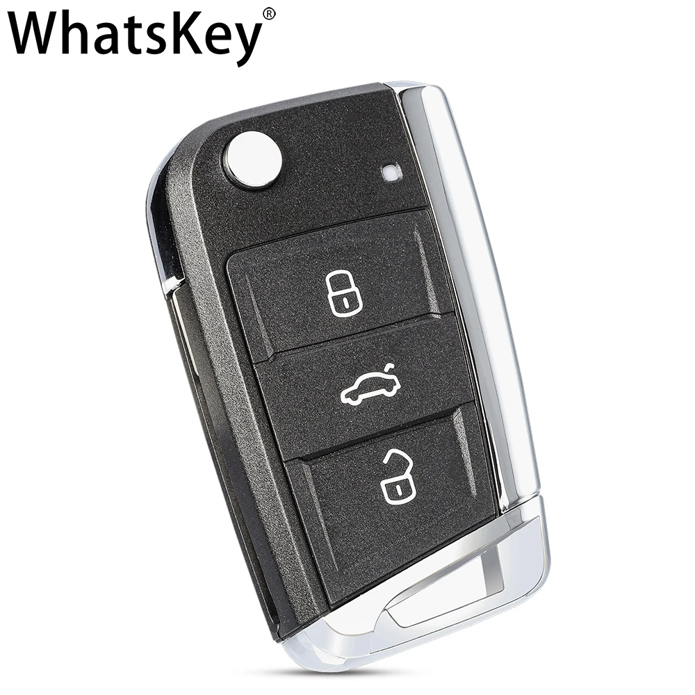 Откидной Чехол для автомобильного ключа с 3 кнопками WhatsKey чехол Volkswagen Skoda Octavia A7 VW