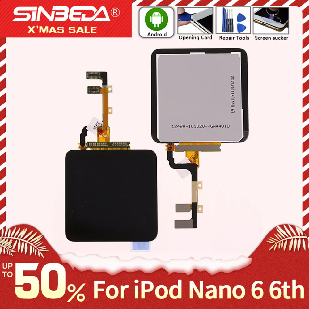 Sinbeda для iPod Nano 6 6-й ЖК-дисплей сенсорный экран с дигитайзером в сборе для iPod nano6 Nano 6-й ЖК-дисплей с бесплатными инструментами