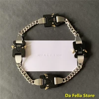 2020 alyx 4 buckle necklaces men women 1017 alyx 9sm necklace stainless steel removable dual use made in austria 11 version