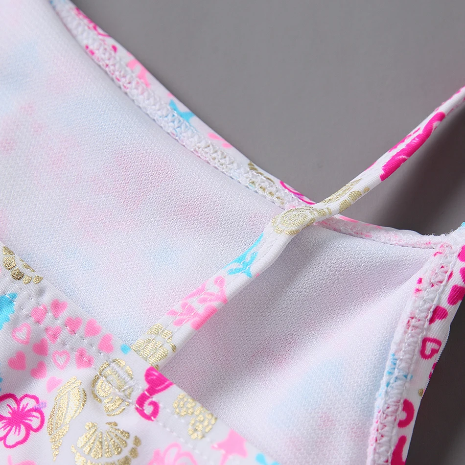 Купальник-бикини с оборками для девочек-подростков Модный комплект из 2