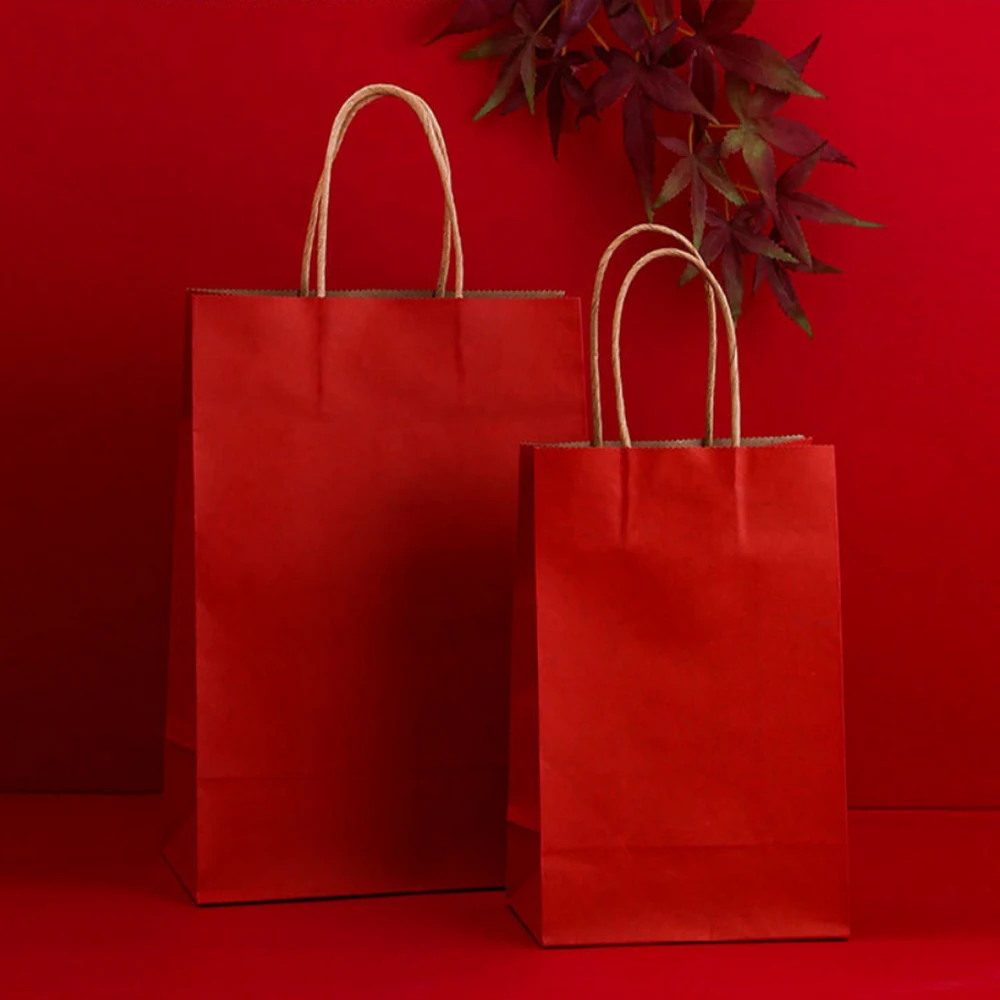 50 шт./лот Экологичные подарочные пакеты из крафт-бумаги высокого качества