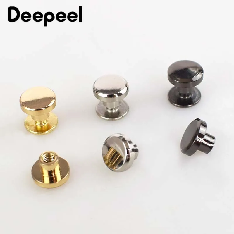10/20 штук 8/10/15 мм круглым носком и металлическими заклепками винт для сумки