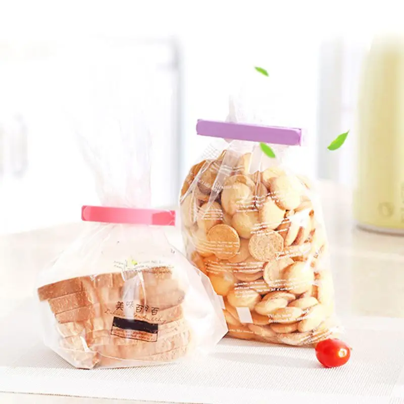 12 шт пластиковый пакет влагостойкие уплотнительные зажимы для закусок продукты