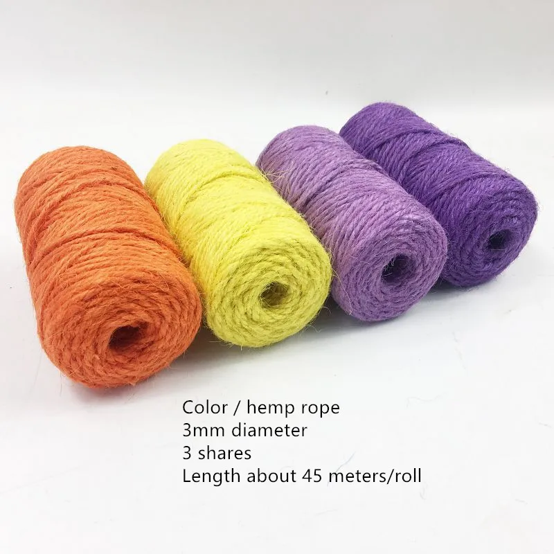 17 цветов s 3 мм цвет Φ три нити тонкой веревки ручной работы Diy Материал обмотки 45
