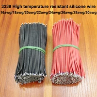 1000pcslot high temperature silicone wire 3239 battery power conductive welding harness double headed tinned av wire 16 30awg