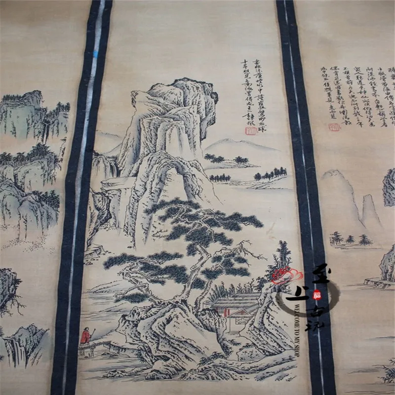 Hina окрашенные фрески античной каллиграфии каллиграфия комната фэн-шуй десять